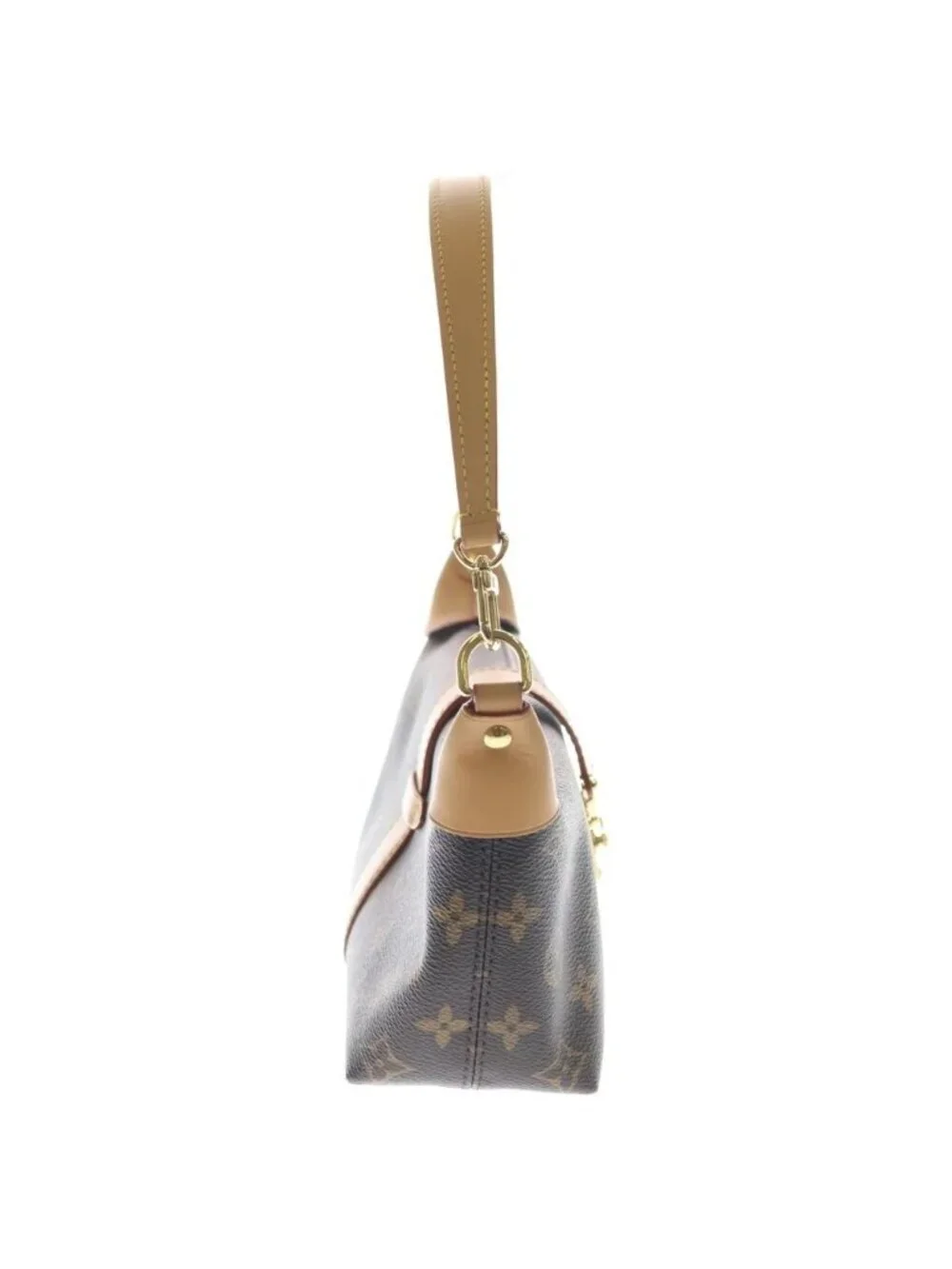 Louis Vuitton Monogram Pochette Mia Leather Shoulder Bag Brown